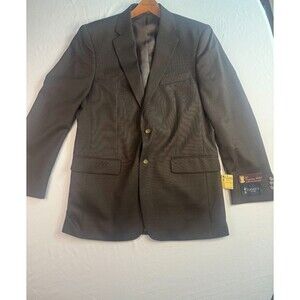 Logans Suprimo 100s Suit Set Mens Size 40L 33L Brown 2 Button Single Breasted
